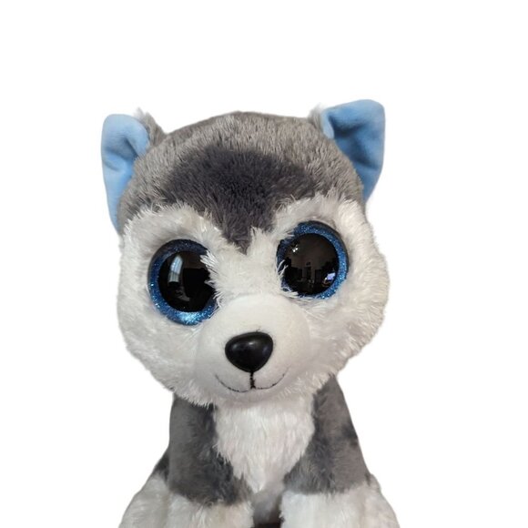 TY Beanie Boo  slush the Husky 10.5 inch gray blue dog plush stuffed animal toy - Picture 2 of 8